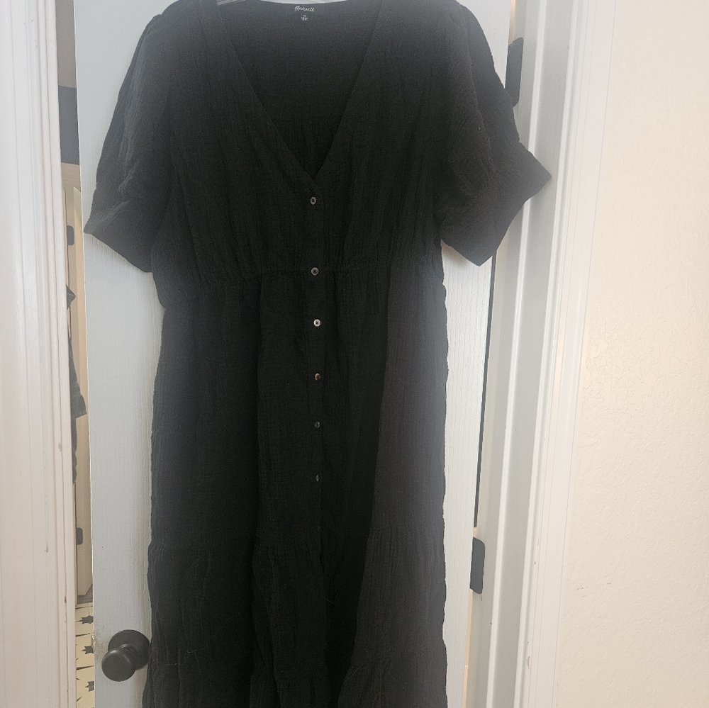 Madewell gauze tiered dress